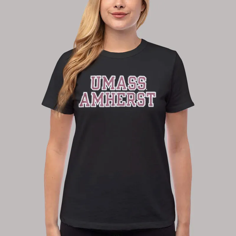 Women T Shirt Black The Massachusetts College Umass Amherst Sweatshirt