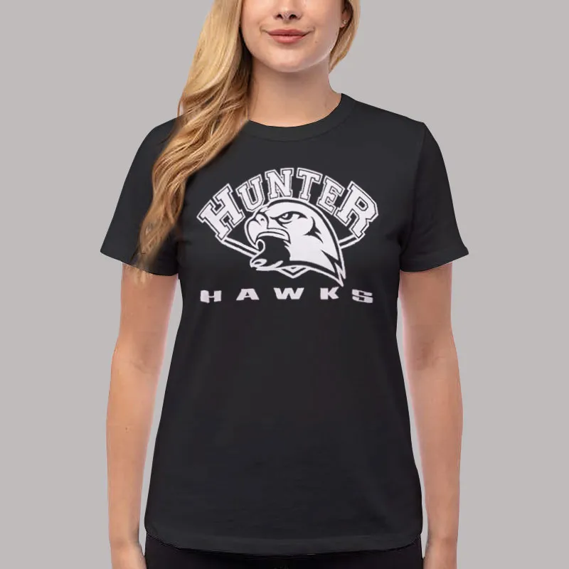 Women T Shirt Black The Stacked Hunter College Sweatshirt