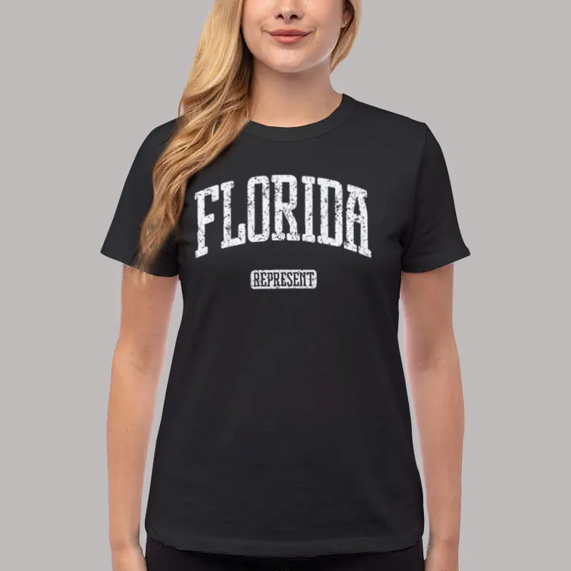 Women T Shirt Black UF Miami Represent University of Florida Sweatshirt