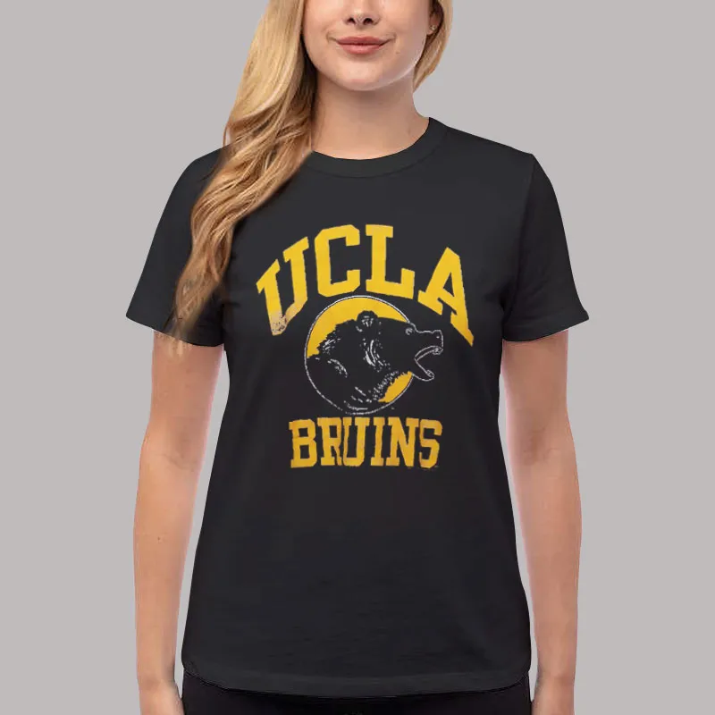 Women T Shirt Black University Bruins 80s Vintage Ucla Sweatshirt