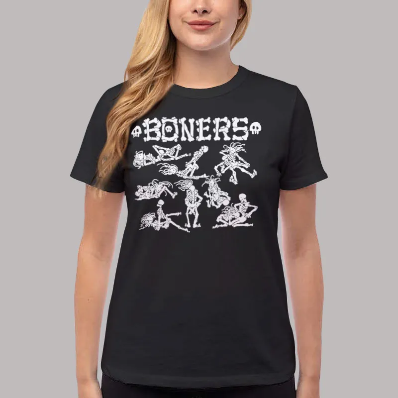 Women T Shirt Black Vintage Boners Skeleton Sex Position T Shirt, Sweatshirt And Hoodie