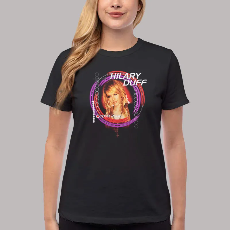 Women T Shirt Black Vintage Fresh Kills 2006 Hilary Duff Tour T Shirt, Sweatshirt And Hoodie