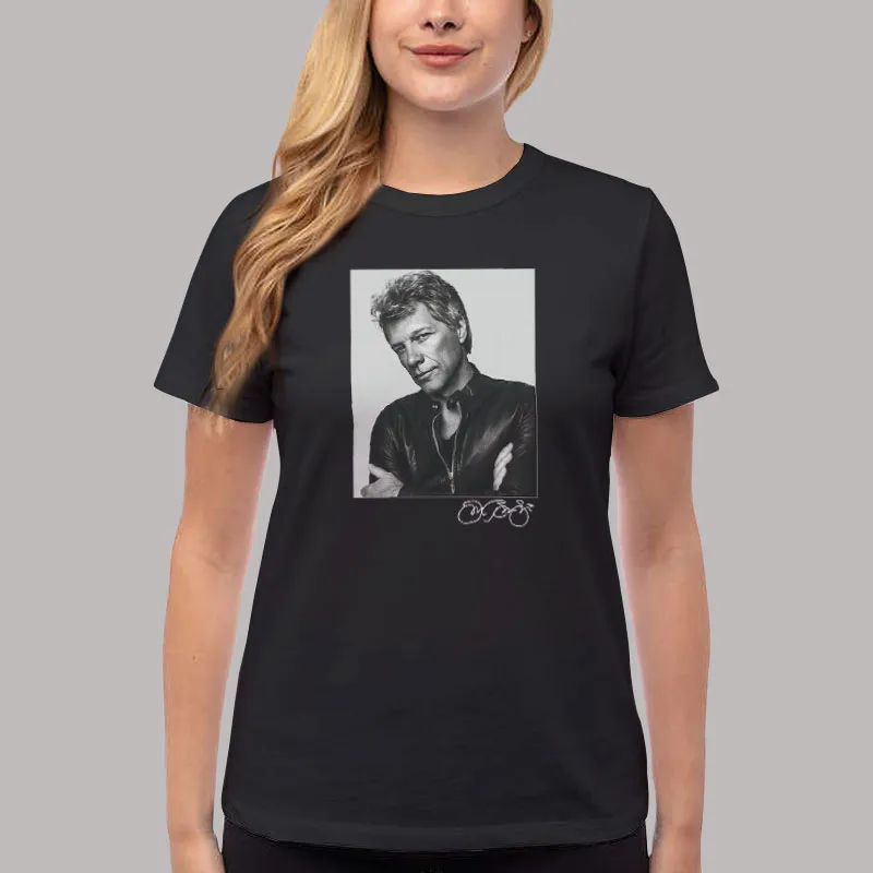 Women T Shirt Black Vintage Jon Bon Jovi T Shirt, Sweatshirt And Hoodie