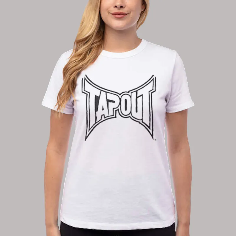 Women T Shirt White 90s Vintage Classic Tapout Hoodie