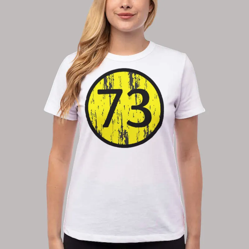 Women T Shirt White Big Bang Theory Sheldon 73 Vintage T Shirt, Sweatshirt And Hoodie
