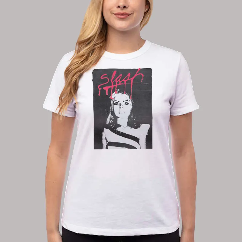 Women T Shirt White Blondie Debbie Harry Slash Punk Slash Magazine Cover T Shirt, Sweatshirt And Hoodie