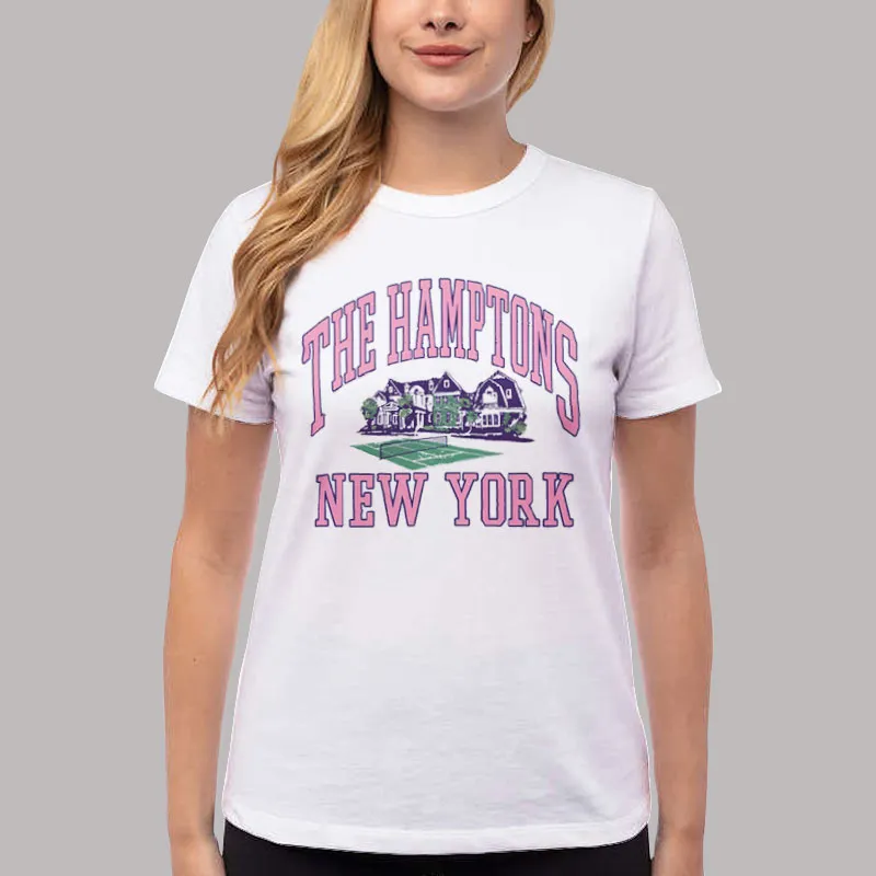 Women T Shirt White New York The Hamptons Sweatshirt