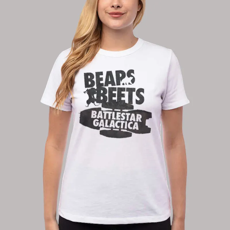 Women T Shirt White Rain Wilson Bears Beets Battlestar Galactica Shirt