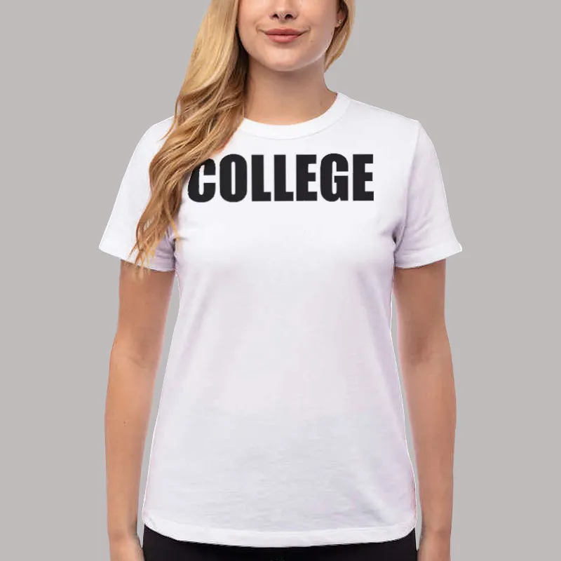 Women T Shirt White Retro College Funny T Shirt, Sweatshirt And Hoodie