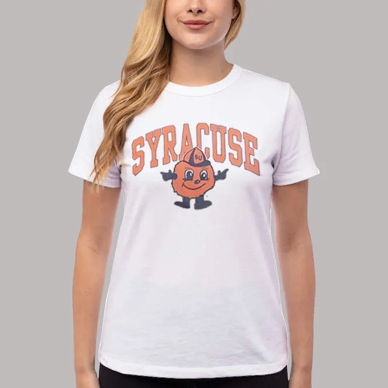 Women T Shirt White Syracuse Orangemen Vintage Syracuse Sweatshirt