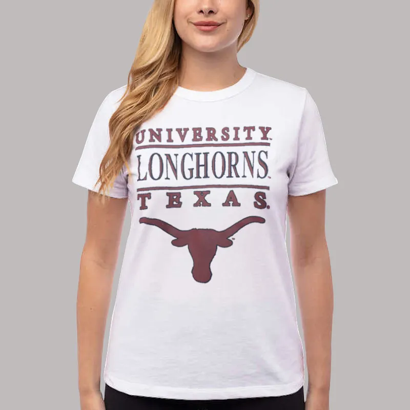 Women T Shirt White Texas Longhorns University Of Texas Sweatshirt