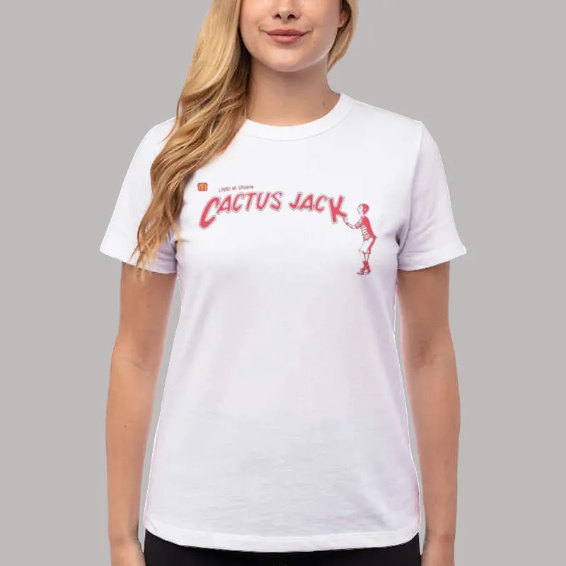 Women T Shirt White Travis Scott X Mcdonald's Cactus Jack Sweatshirt
