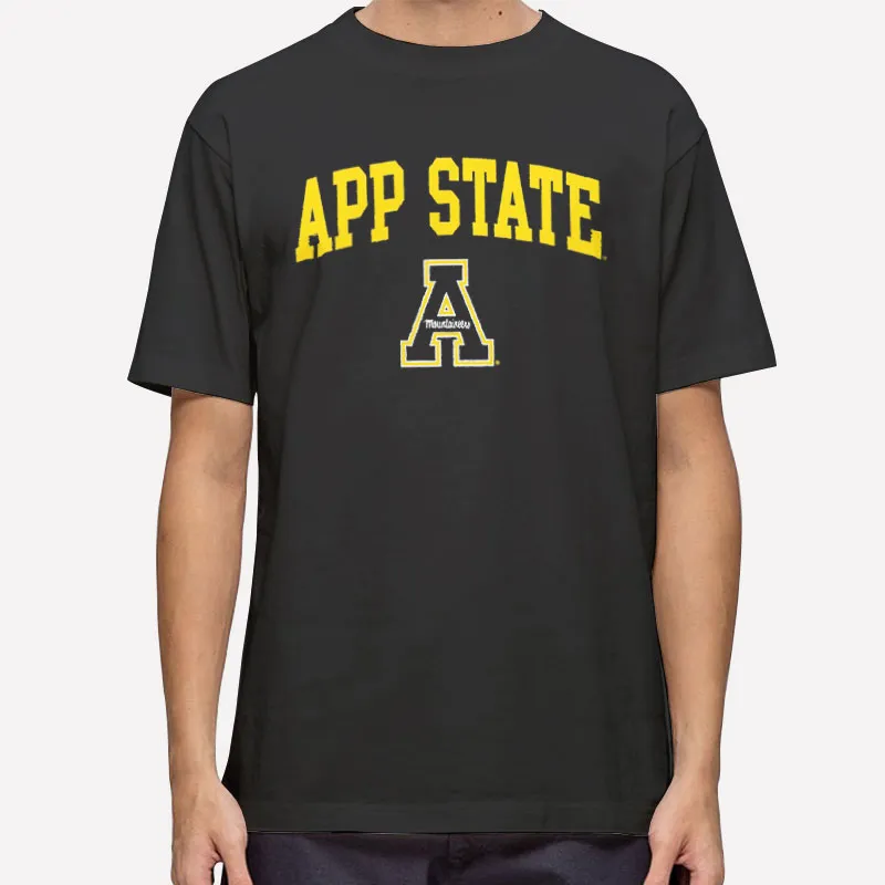 Mens T Shirt Black Ncaa Appalachian App State Sweatshirt