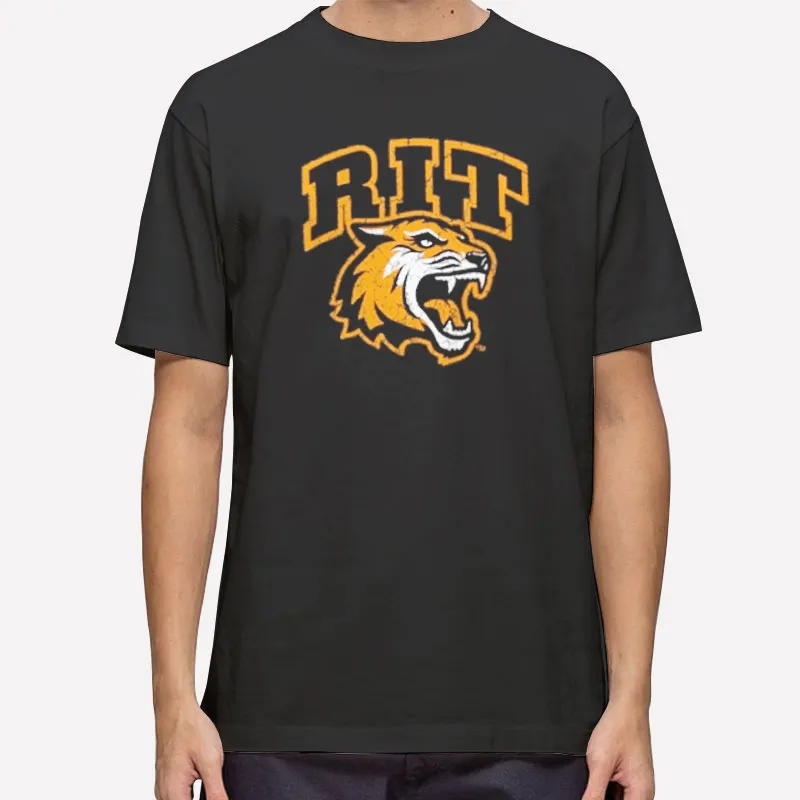 Mens T Shirt Black Rochester Institute Of Technology Freshman Rit Tigers Sweatshirt