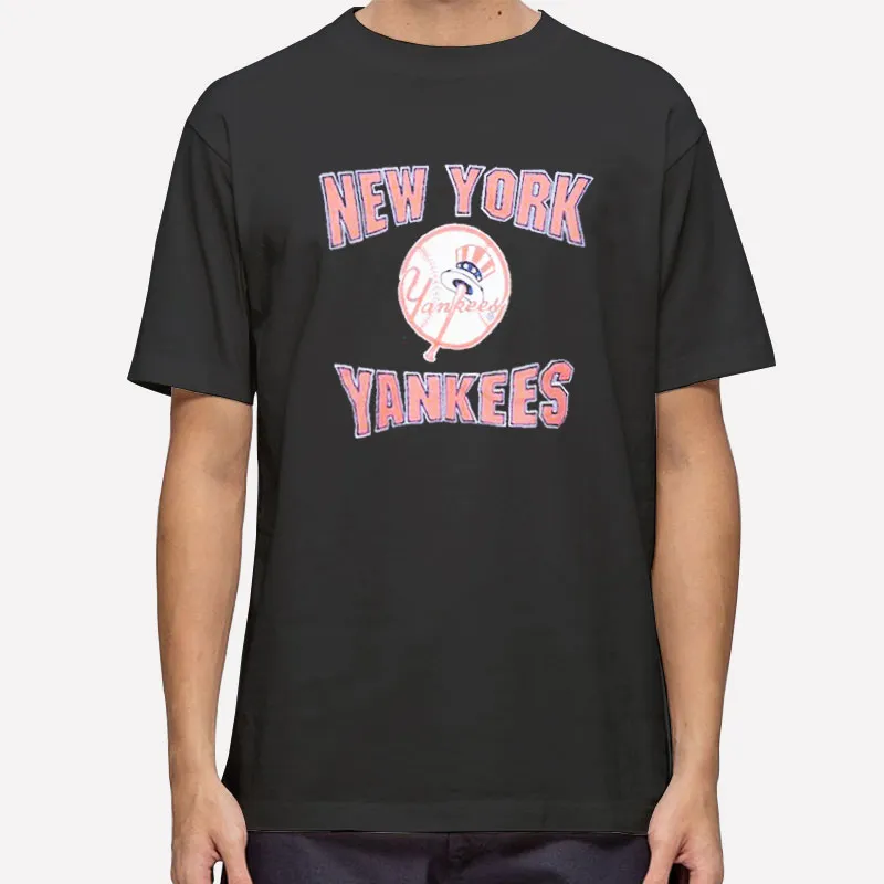 Mens T Shirt Black Yankees Hoodie Vintage New York Hooded
