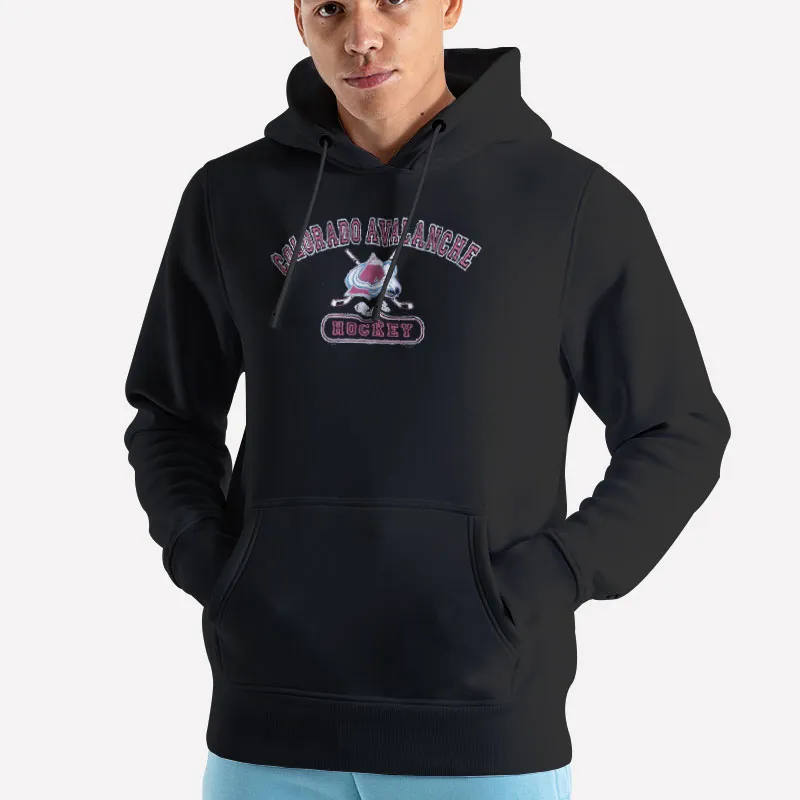 Unisex Hoodie Black Colorado Hockey Avalanche Sweatshirt