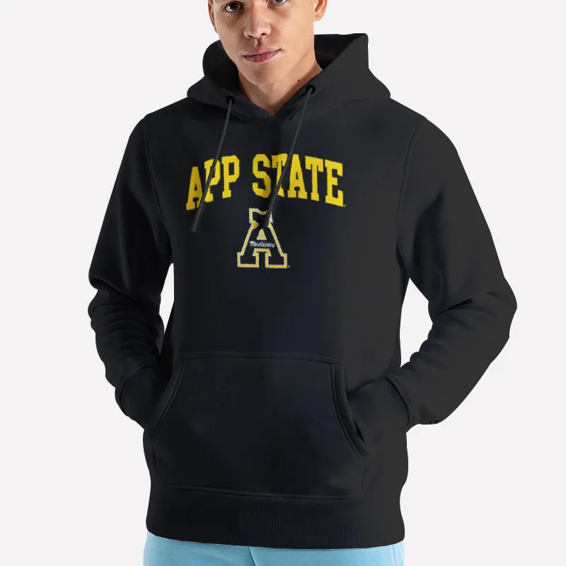 Unisex Hoodie Black Ncaa Appalachian App State Sweatshirt