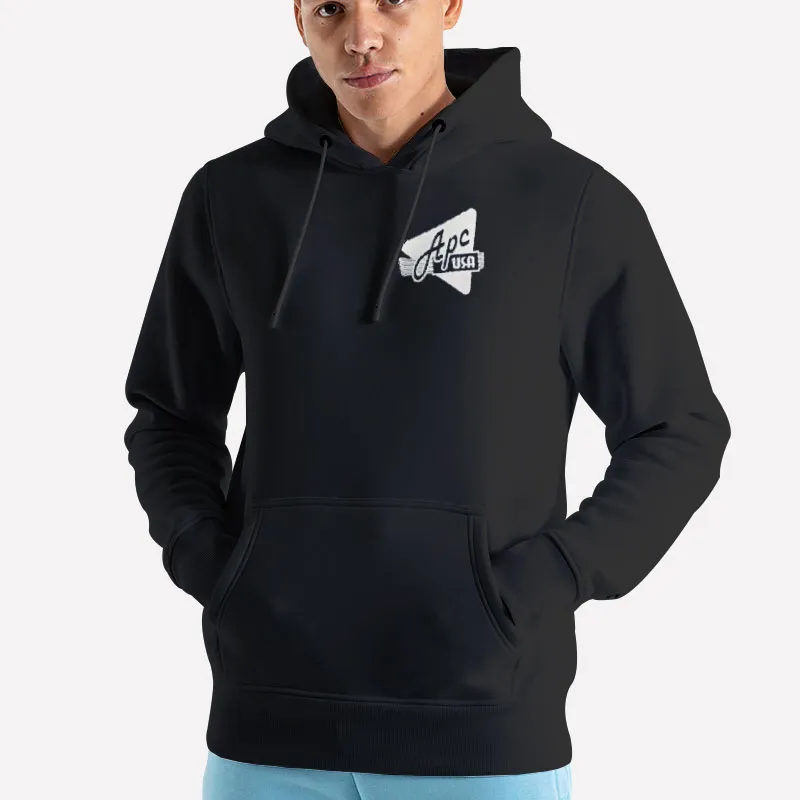 Unisex Hoodie Black Vintage Made In Usa Logo Apc Sweatshirt