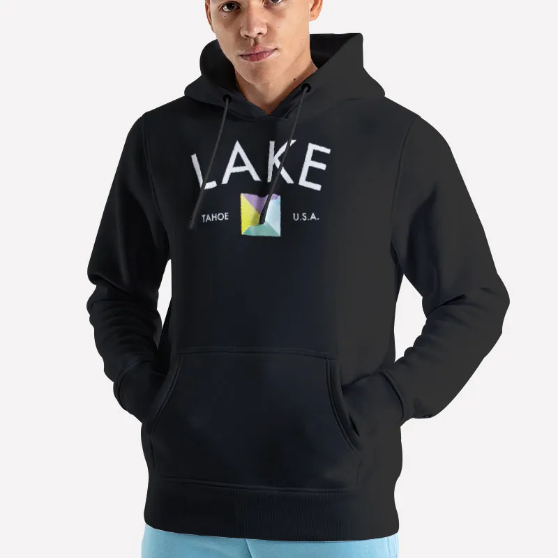 Unisex Hoodie Black Vintage Usa Lake Tahoe Sweatshirt