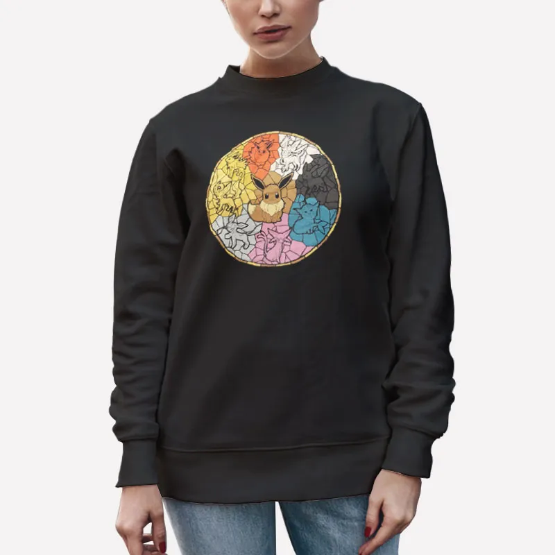 Unisex Sweatshirt Black Vintage Espeon Pokemon Eeveelution Shirt