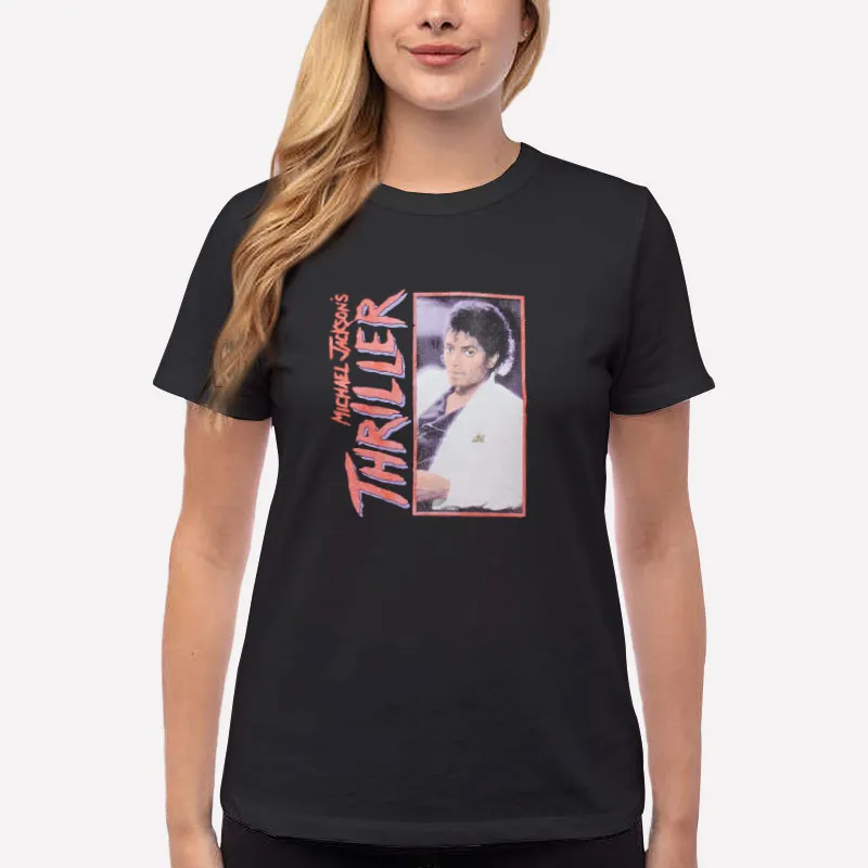 Women T Shirt Black 1988 Tour Concert Michael Jackson Vintage T Shirt