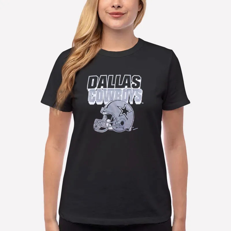 Women T Shirt Black Jaclyn Crew Dallas Cowboys Crewneck Sweatshirt