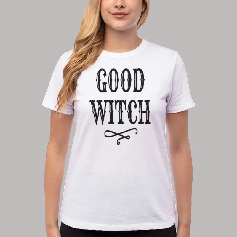 Good Witch Black And White Womens Halloween T Shirt