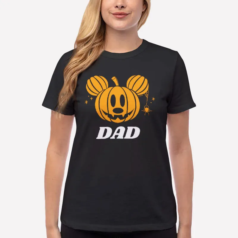 Halloween Mickey Jack O' Lantern Dad T Shirt