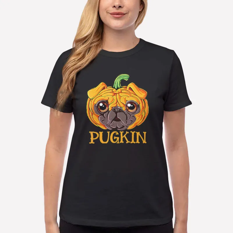 Halloween Pugkin Pug Pumpkin T Shirt