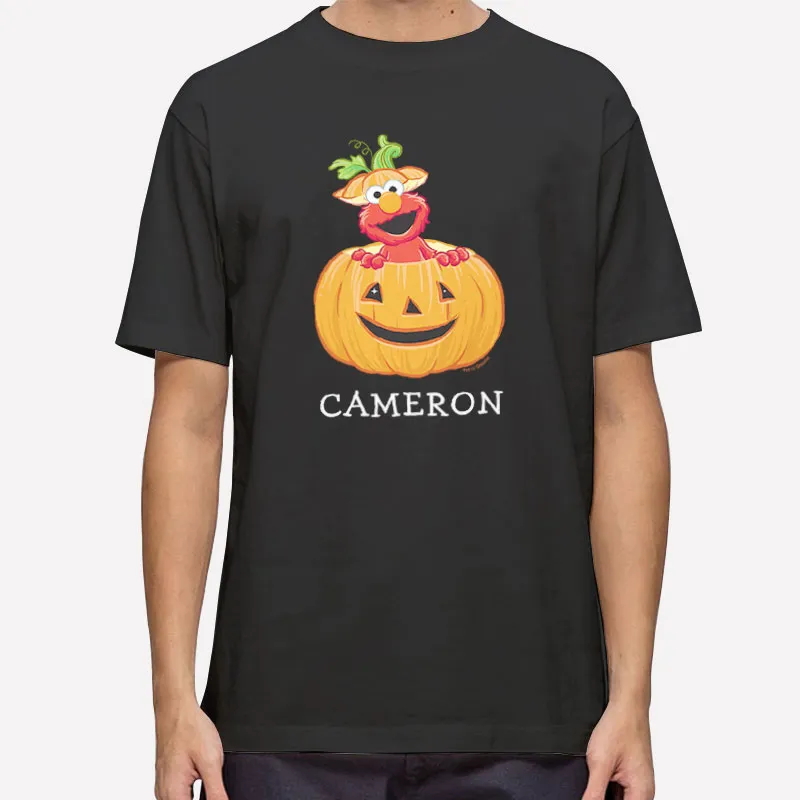 Mens T Shirt Black Elmo Halloween Jack O Lantern Baby T Shirt