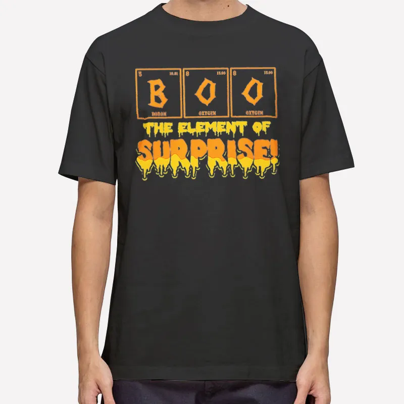 Mens T Shirt Black Halloween Boo Art Chemistry Teacher Element T Shirt