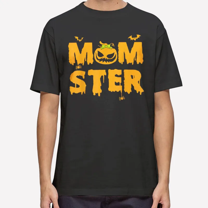 Mens T Shirt Black Halloween Momster Shirt Women Halloween Mom Costum