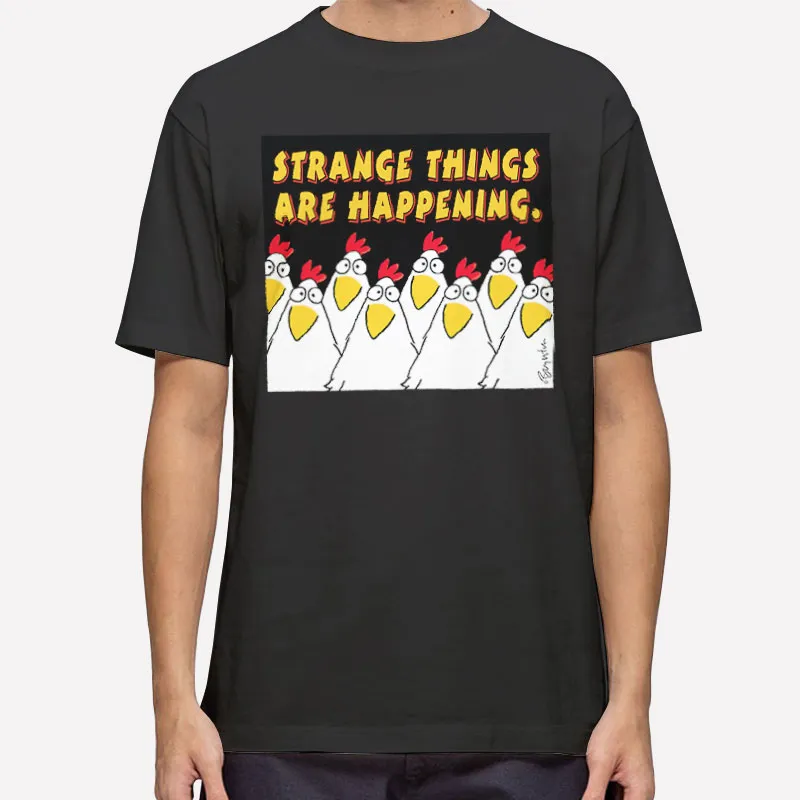 Mens T Shirt Black Strange Things Are Happening Sandra Boynton T Shirt