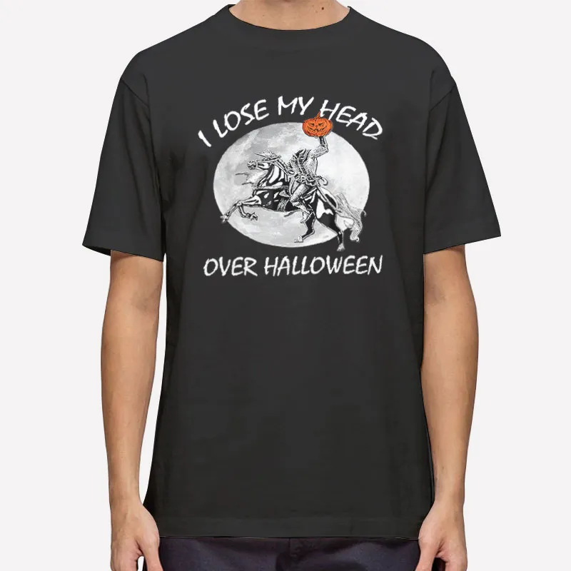 Mens T Shirt Black Vintage Halloween Headless Horseman Men Women T Shirt