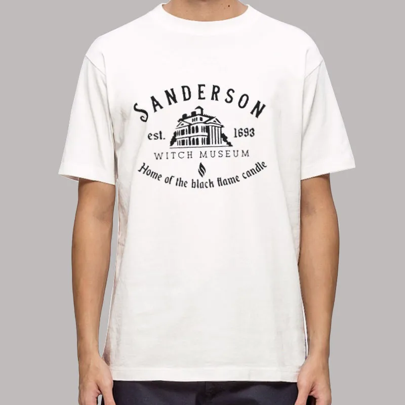 Mens T Shirt White Halloween Sanderson Witch Museum Sweatshirt