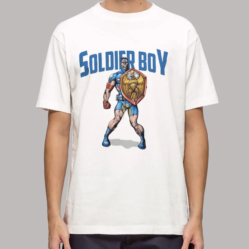 Mens T Shirt White Soldier Boy Vintage Unisex T Shirt