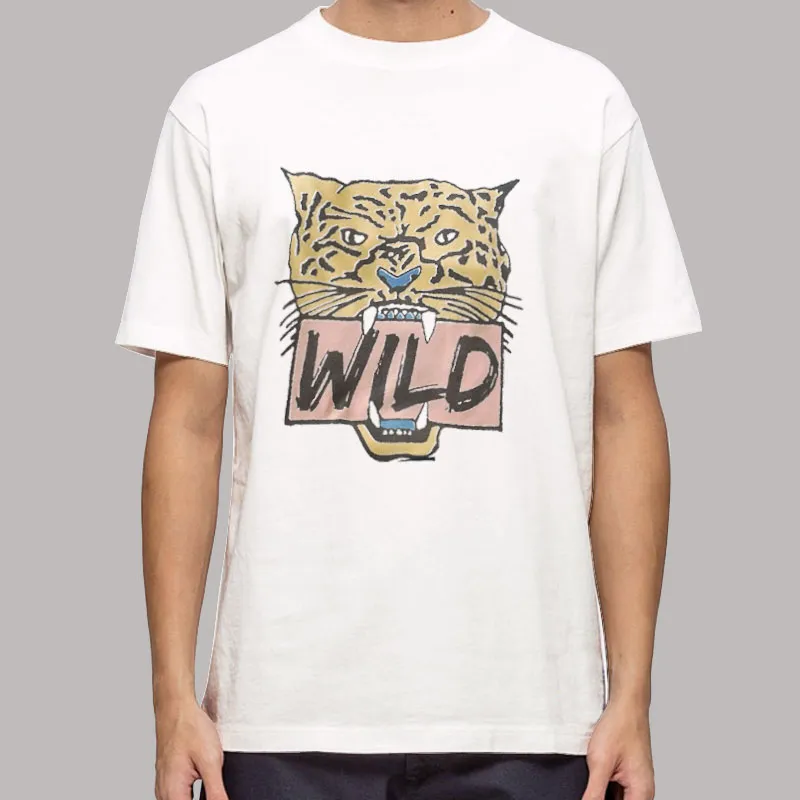 Mens T Shirt White Vintage Tiger Wild Shirt