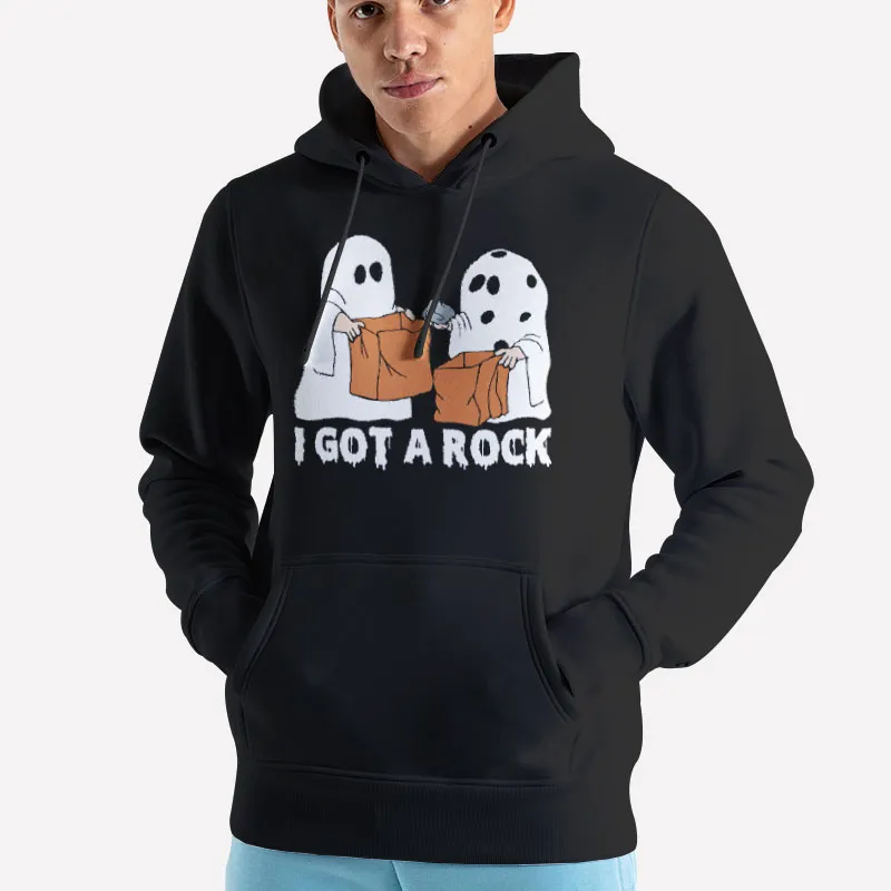 Unisex Hoodie Black Funny Ghost Halloween Costume I Got A Rock Scary G T Shirt
