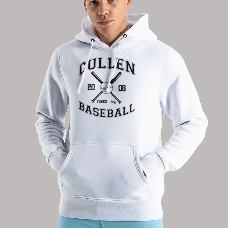 Unisex Hoodie White Cullen Twilight Baseball T Shirt