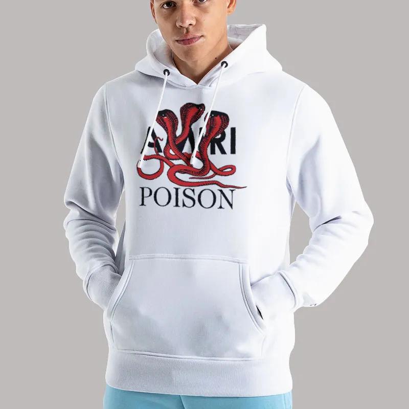 Unisex Hoodie White Vintage Inspired Amiri Poison Snake T Shirt