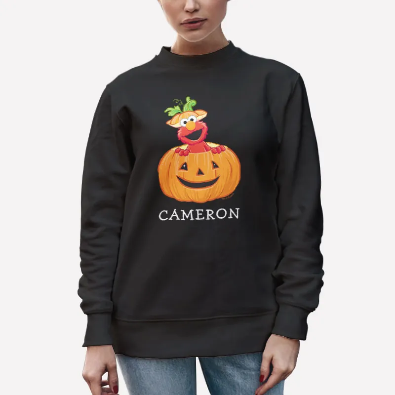 Unisex Sweatshirt Black Elmo Halloween Jack O Lantern Baby T Shirt