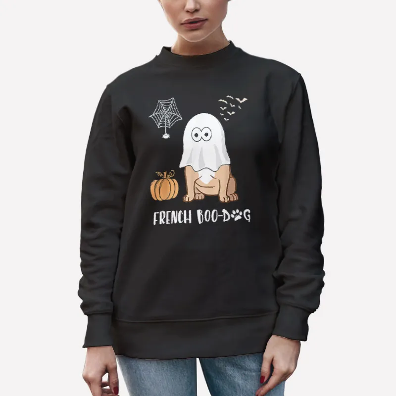 Unisex Sweatshirt Black French Bulldog Halloween Cute Boo Dog Gift T Shirt