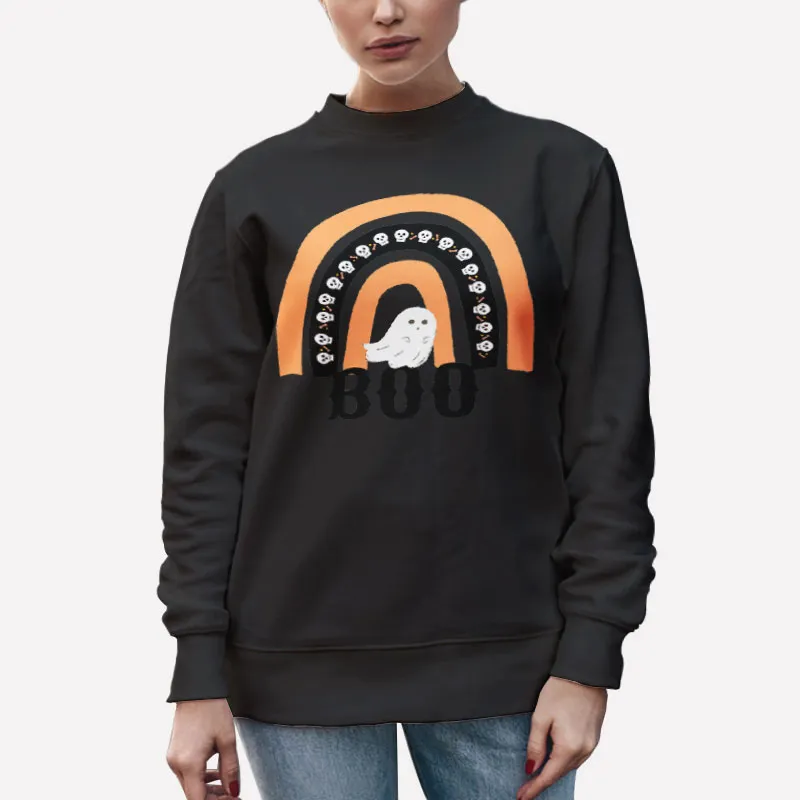 Unisex Sweatshirt Black Halloween Boo T Shirt