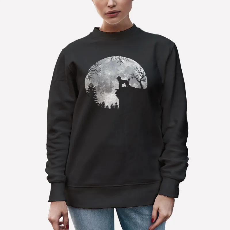 Unisex Sweatshirt Black Halloween Poodle And Moon Lover T Shirt