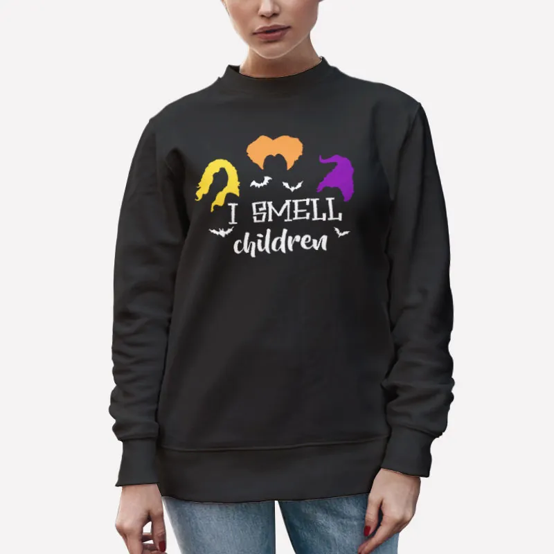 Unisex Sweatshirt Black I Smell Children Shirt, Witch Halloween Shirt