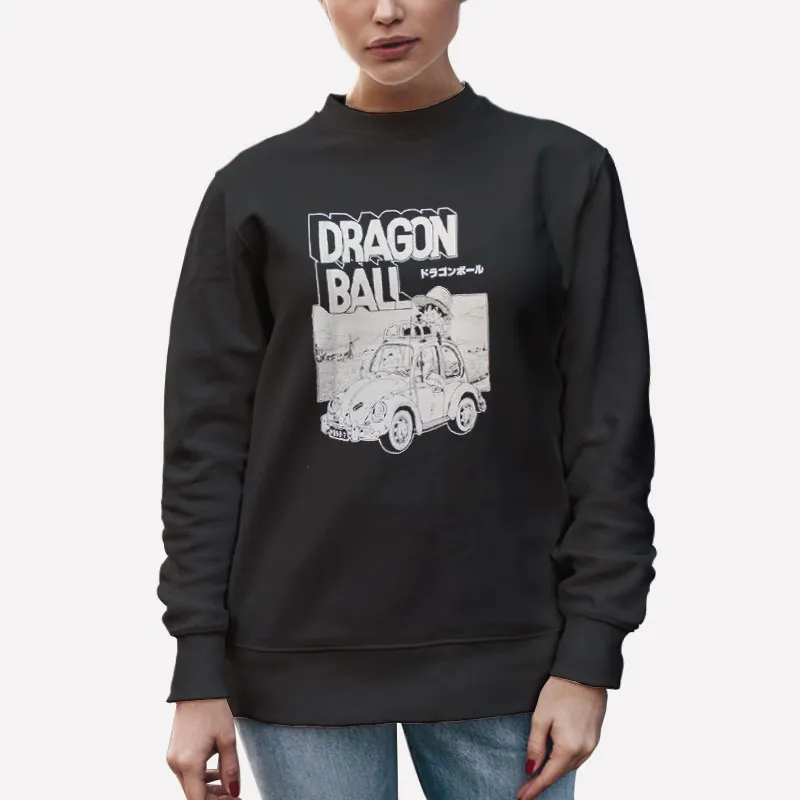 Unisex Sweatshirt Black Retro Dragon Ball Goku, Krillin, Master Roshi Black Shirt