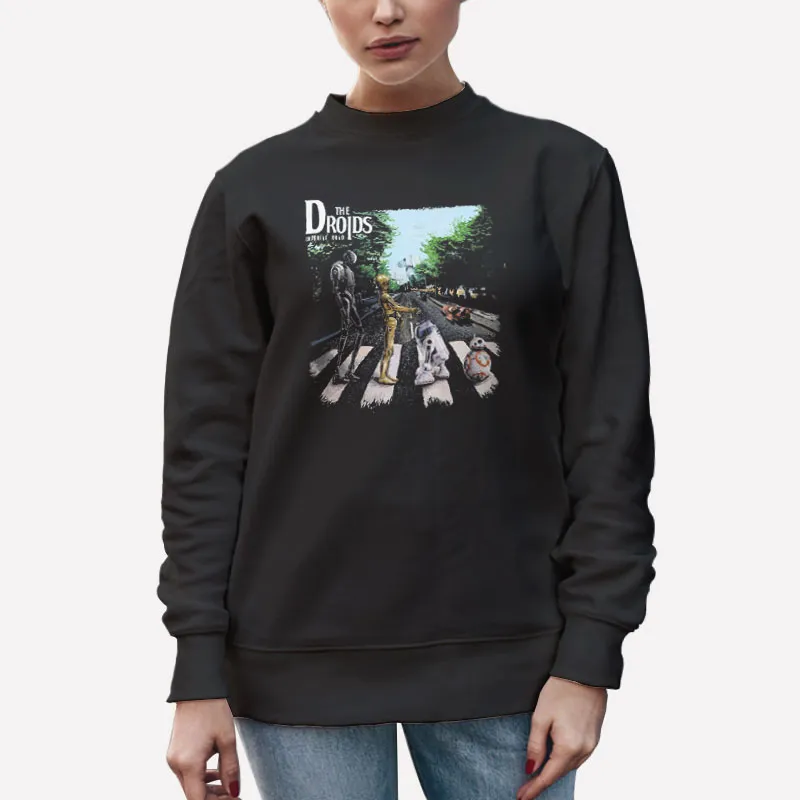 Unisex Sweatshirt Black Star Wars Droids Abbey Road T Shirt