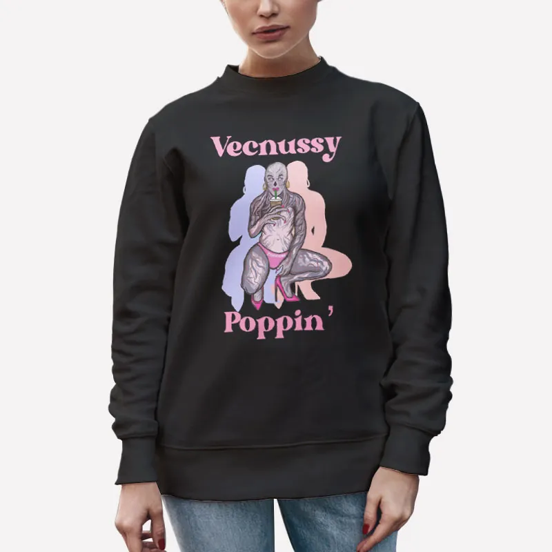 Unisex Sweatshirt Black Vecnussy Poppin' T Shirt