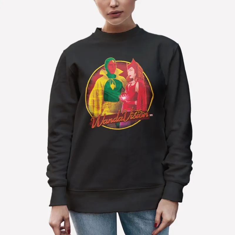 Unisex Sweatshirt Black Wandavision Halloween Graphic T Shirt