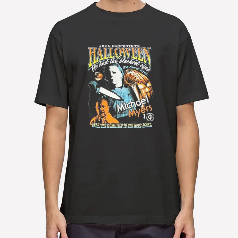 The Blackest Eyes H Is For Halloween Michael Myers Shirt